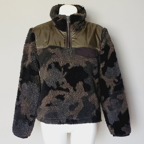 VERONICA BEARD Kylan Sherpa Quarter Zip Pullover Size M - Picture 7 of 10